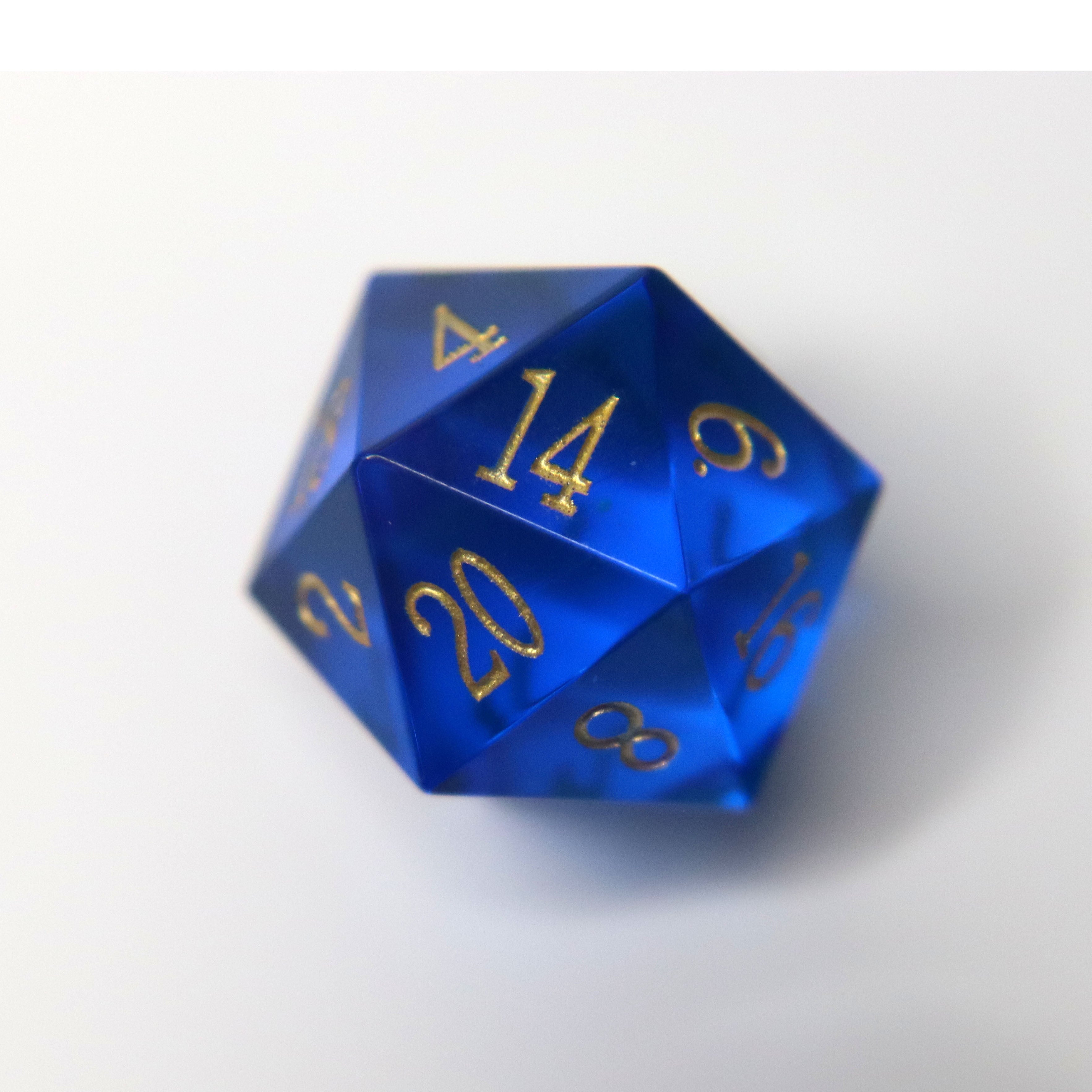 Blue Cat's Eye 7-Piece Gemstone Dice Set