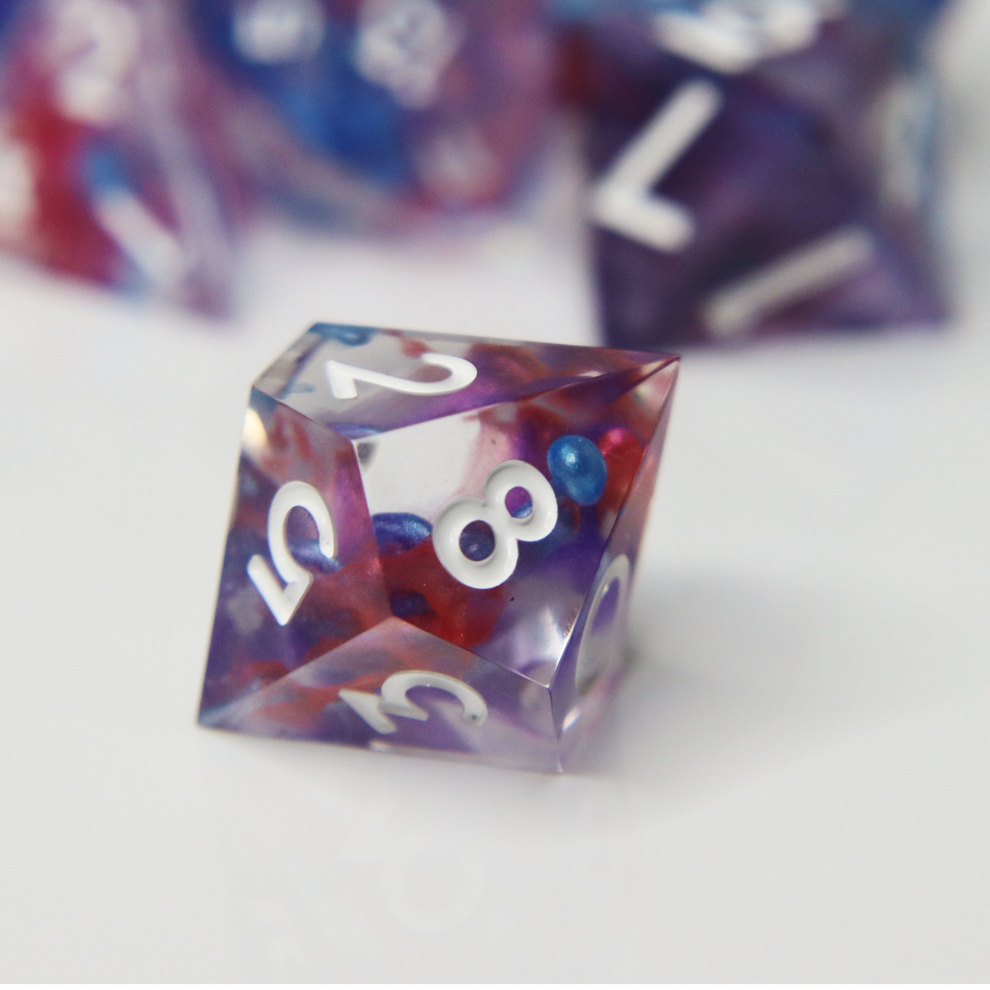 Spell Ink 7-Piece Sharp Edge Resin RPG Dice Set