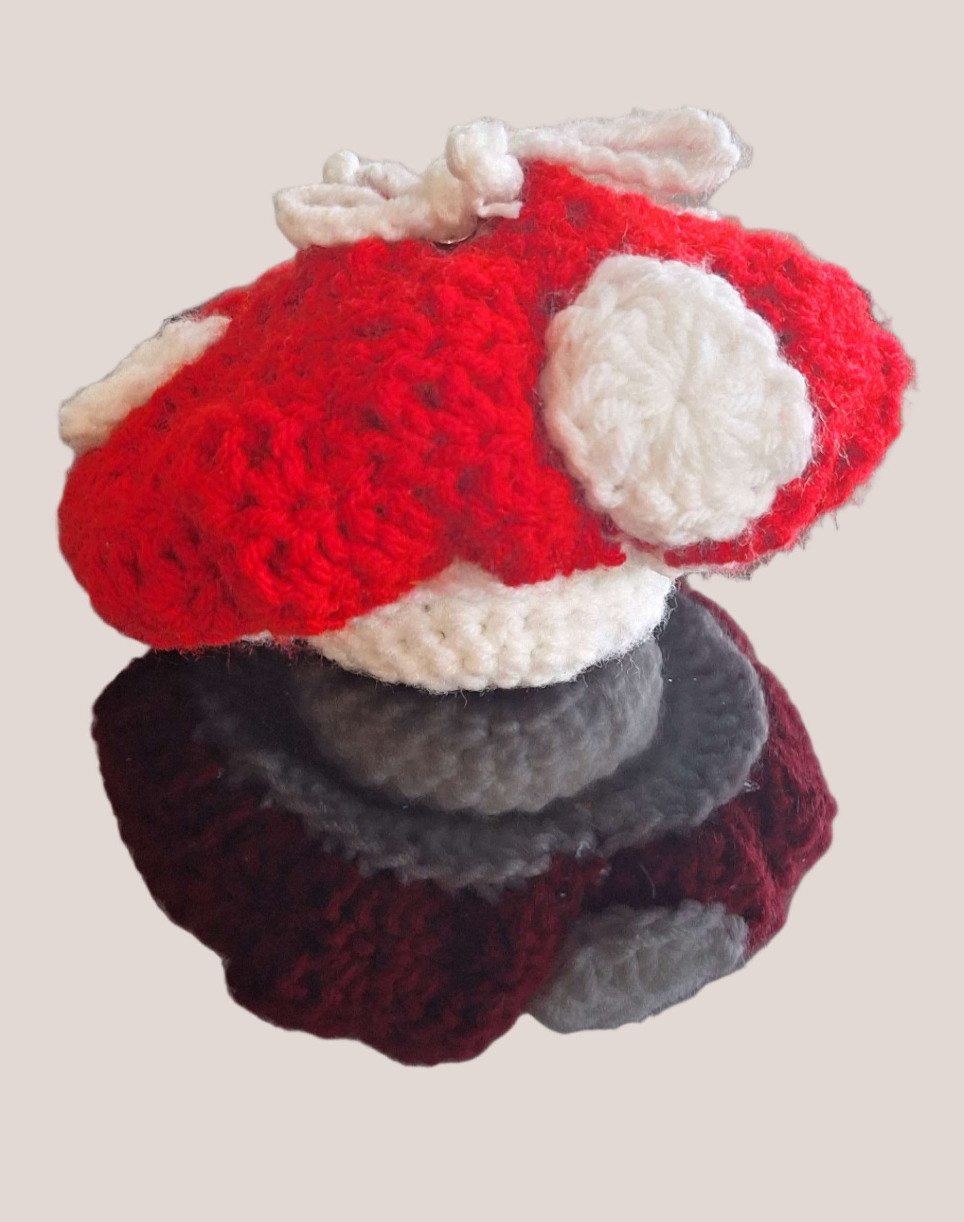 Chubby Mushroom Dice Bag | Crochet