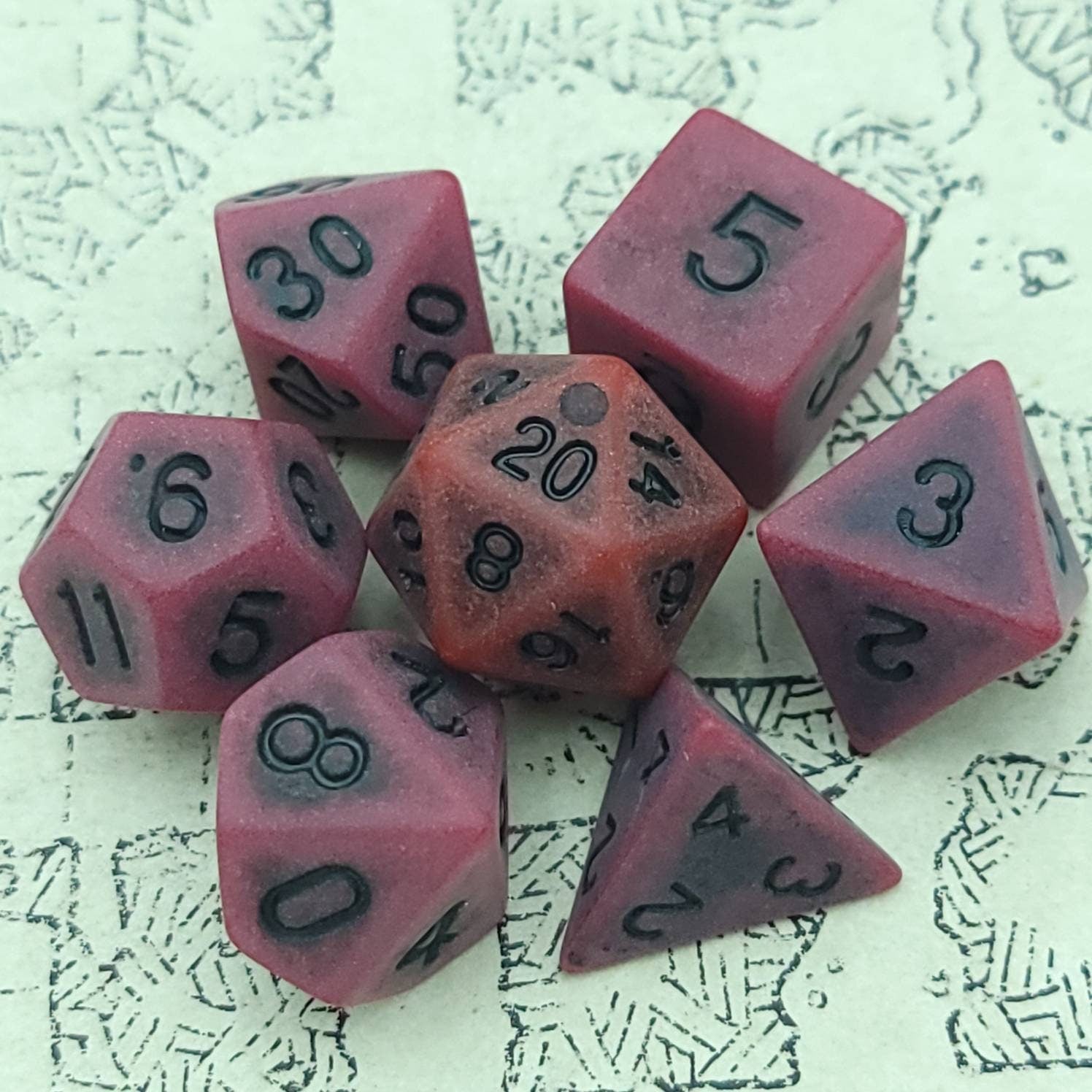 Ancient Blood | RPG Dice Set| RPG Dice | Polyhedral Dice Set | Dungeons and Dragons | DnD Dice Set | Gaming Dice Set