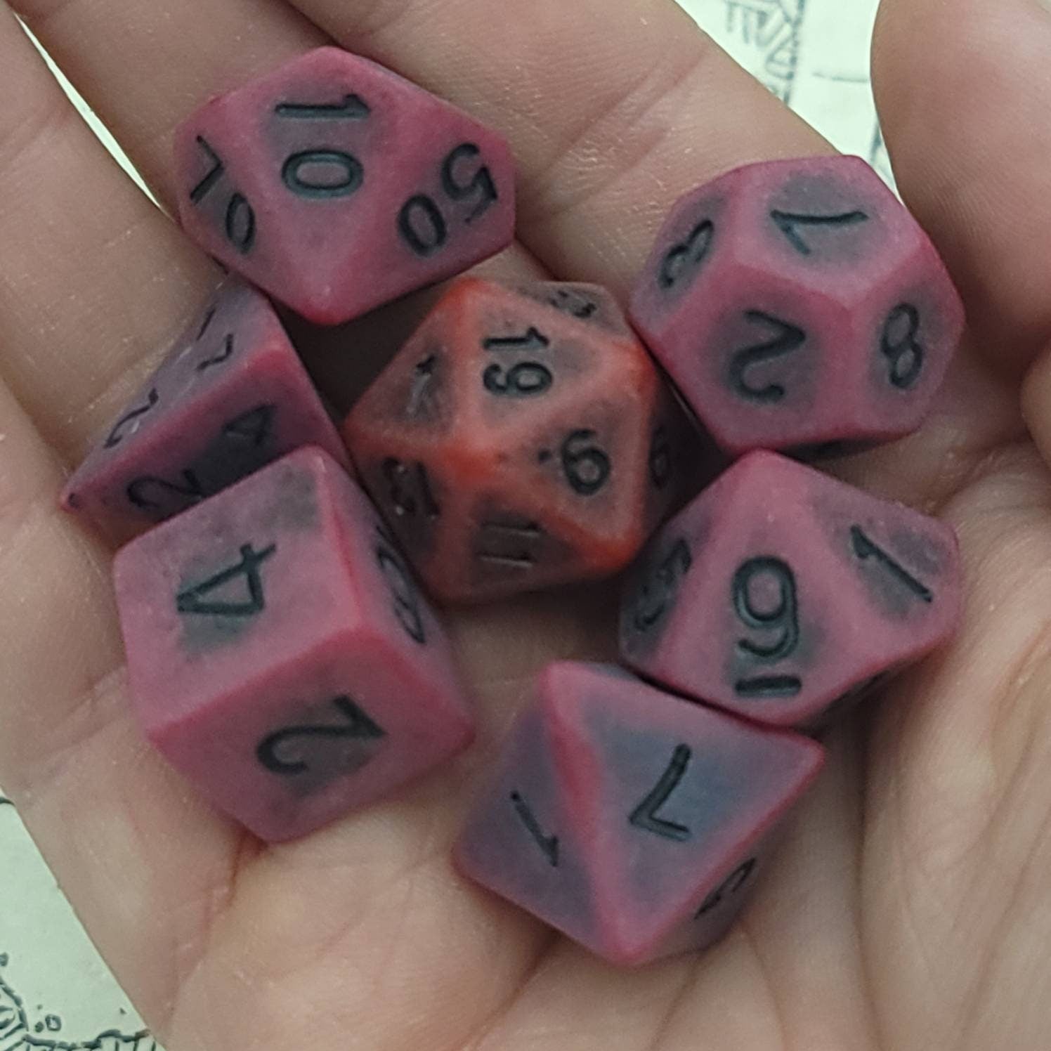 Ancient Blood | RPG Dice Set| RPG Dice | Polyhedral Dice Set | Dungeons and Dragons | DnD Dice Set | Gaming Dice Set