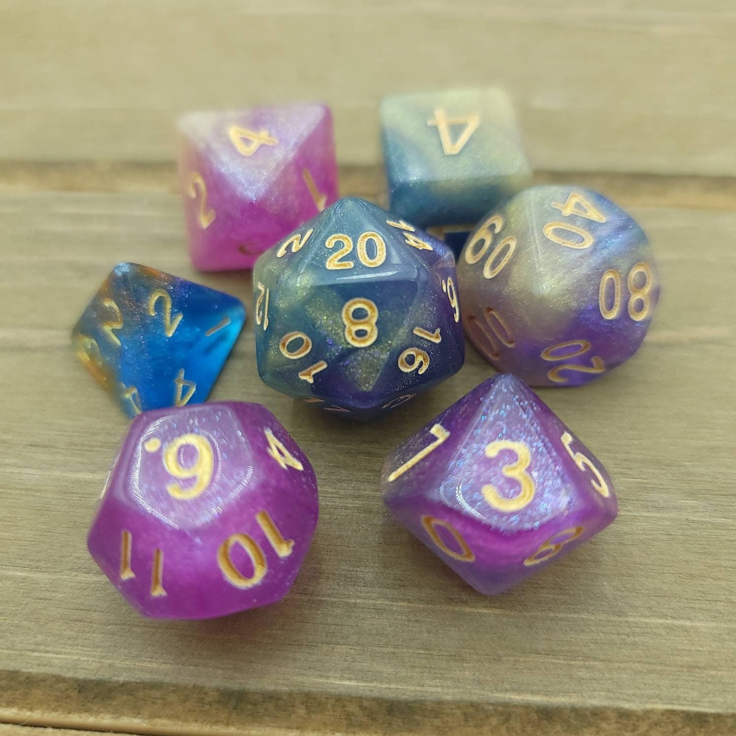 Cosmic Collision | RPG Dice Set| RPG Dice | Polyhedral Dice Set | Dungeons and Dragons | DnD Dice Set | Gaming Dice Set