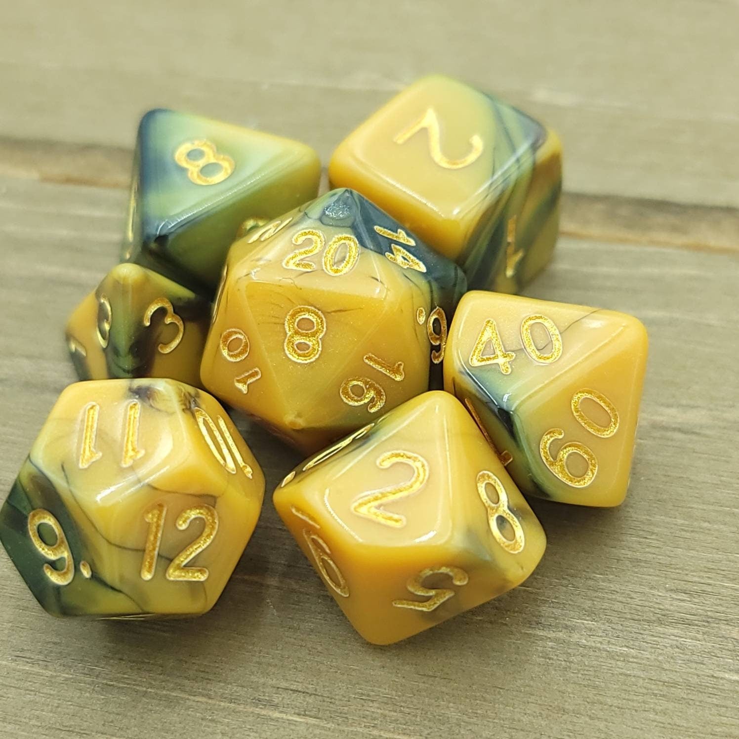 Yellowjacket | RPG Dice Set| RPG Dice | Polyhedral Dice Set | Dungeons and Dragons | DnD Dice Set | Gaming Dice Set