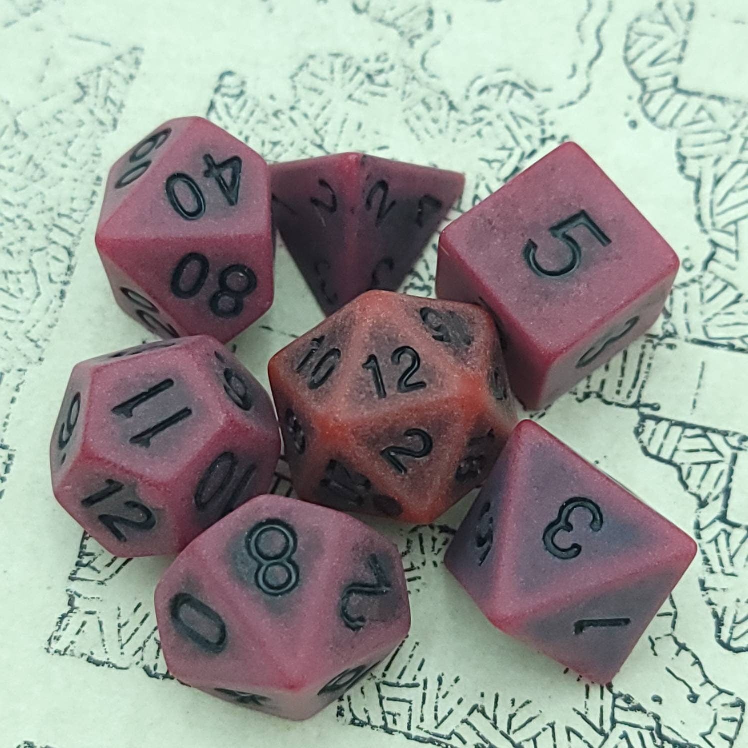 Ancient Blood | RPG Dice Set| RPG Dice | Polyhedral Dice Set | Dungeons and Dragons | DnD Dice Set | Gaming Dice Set