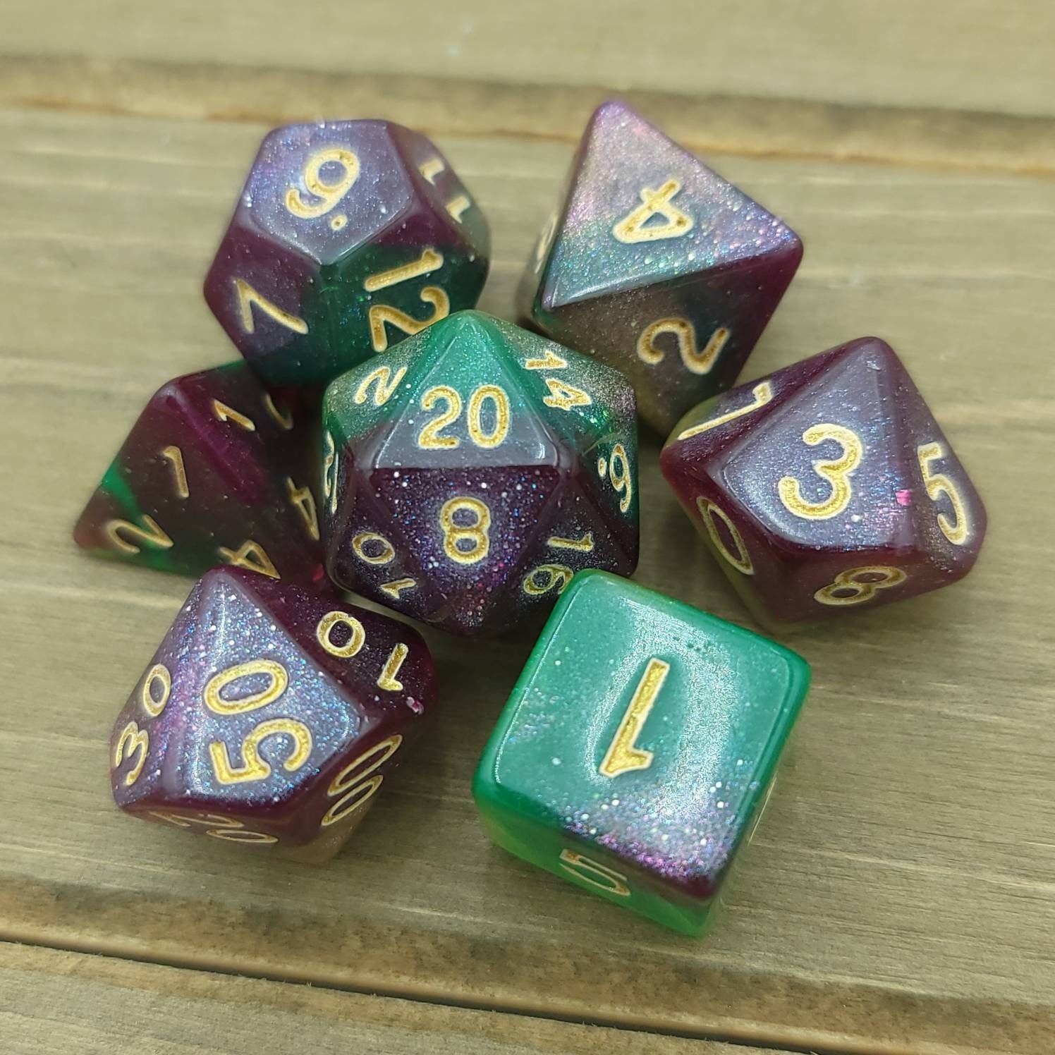 Fat Tuesday | RPG Dice Set| RPG Dice | Polyhedral Dice Set | Dungeons and Dragons | DnD Dice Set | Gaming Dice Set