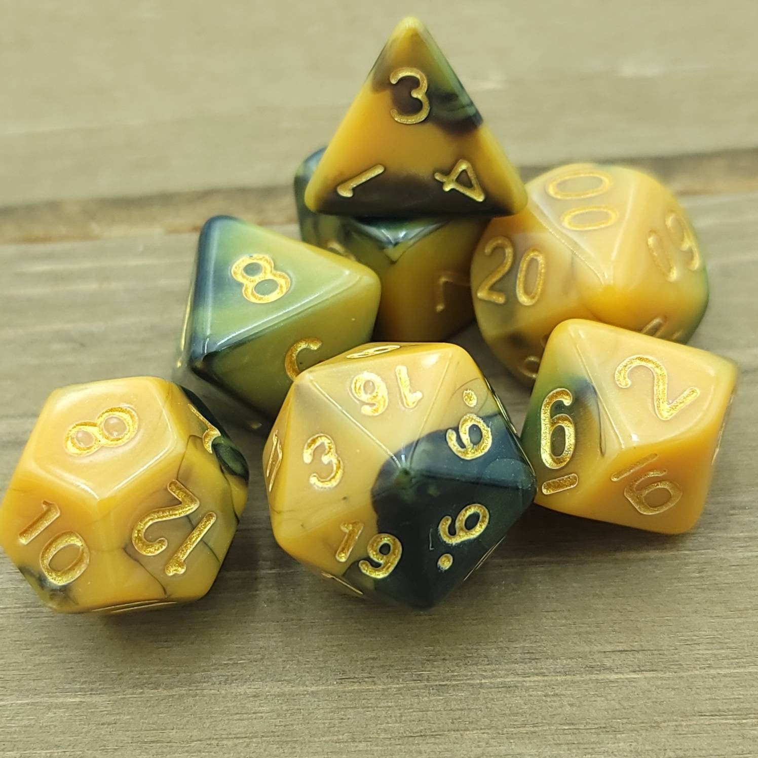 Yellowjacket | RPG Dice Set| RPG Dice | Polyhedral Dice Set | Dungeons and Dragons | DnD Dice Set | Gaming Dice Set