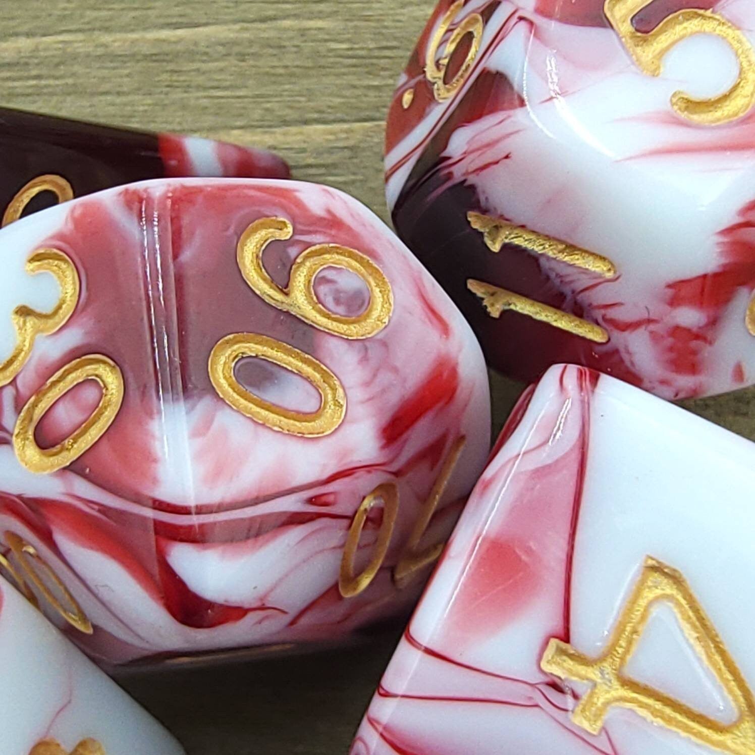 Cherry Swirl | RPG Dice Set| RPG Dice | Polyhedral Dice Set | Dungeons and Dragons | DnD Dice Set | Gaming Dice Set