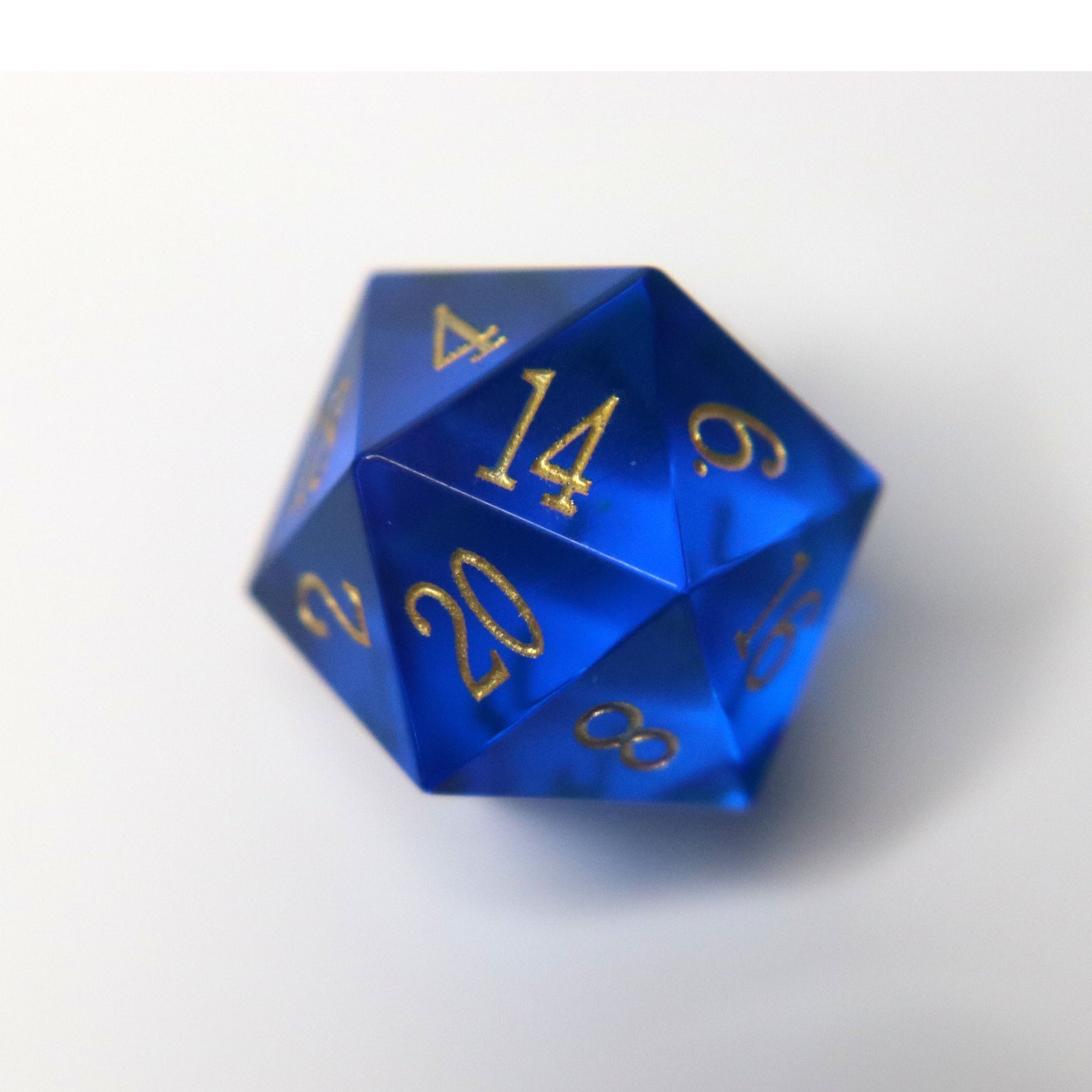 Blue Cat's Eye 7-Piece Gemstone Dice Set