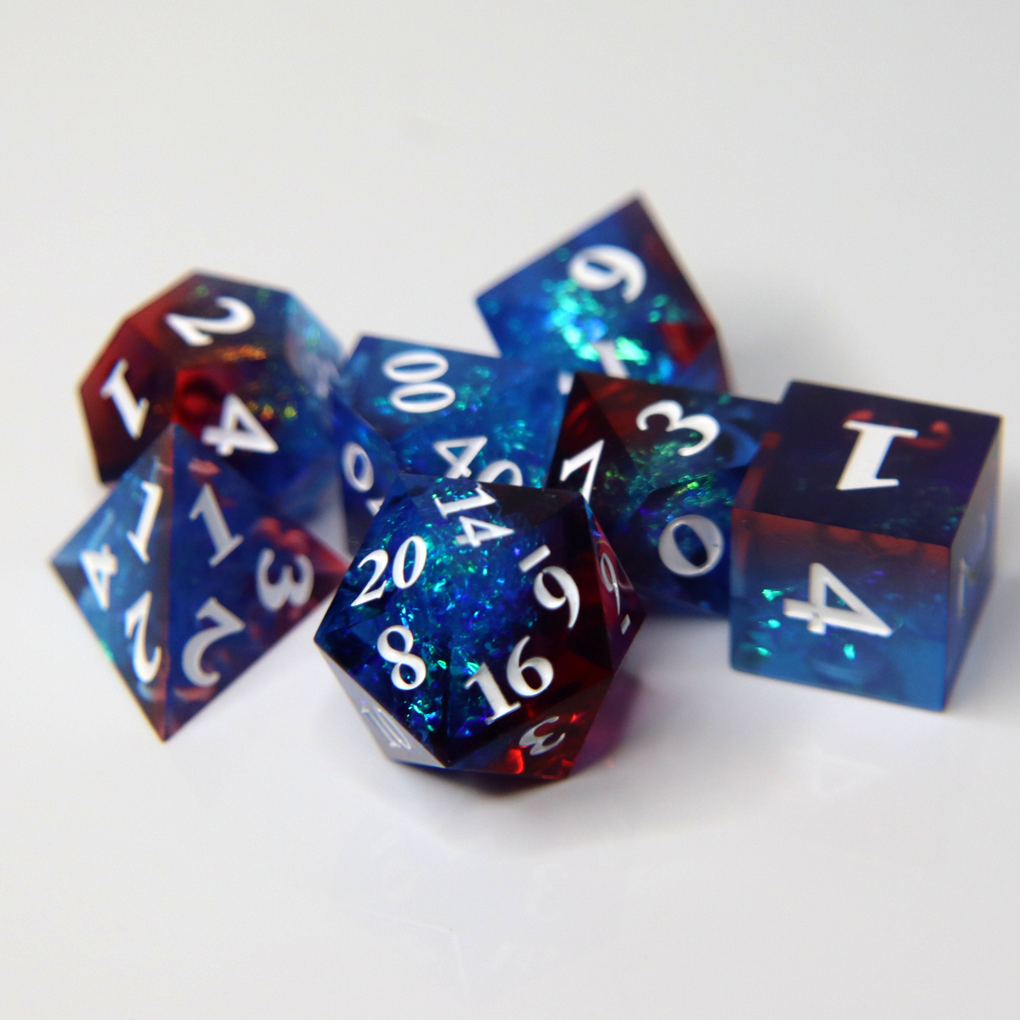 Elemental Weapon 7-Piece Sharp Edge Resin RPG Dice Set