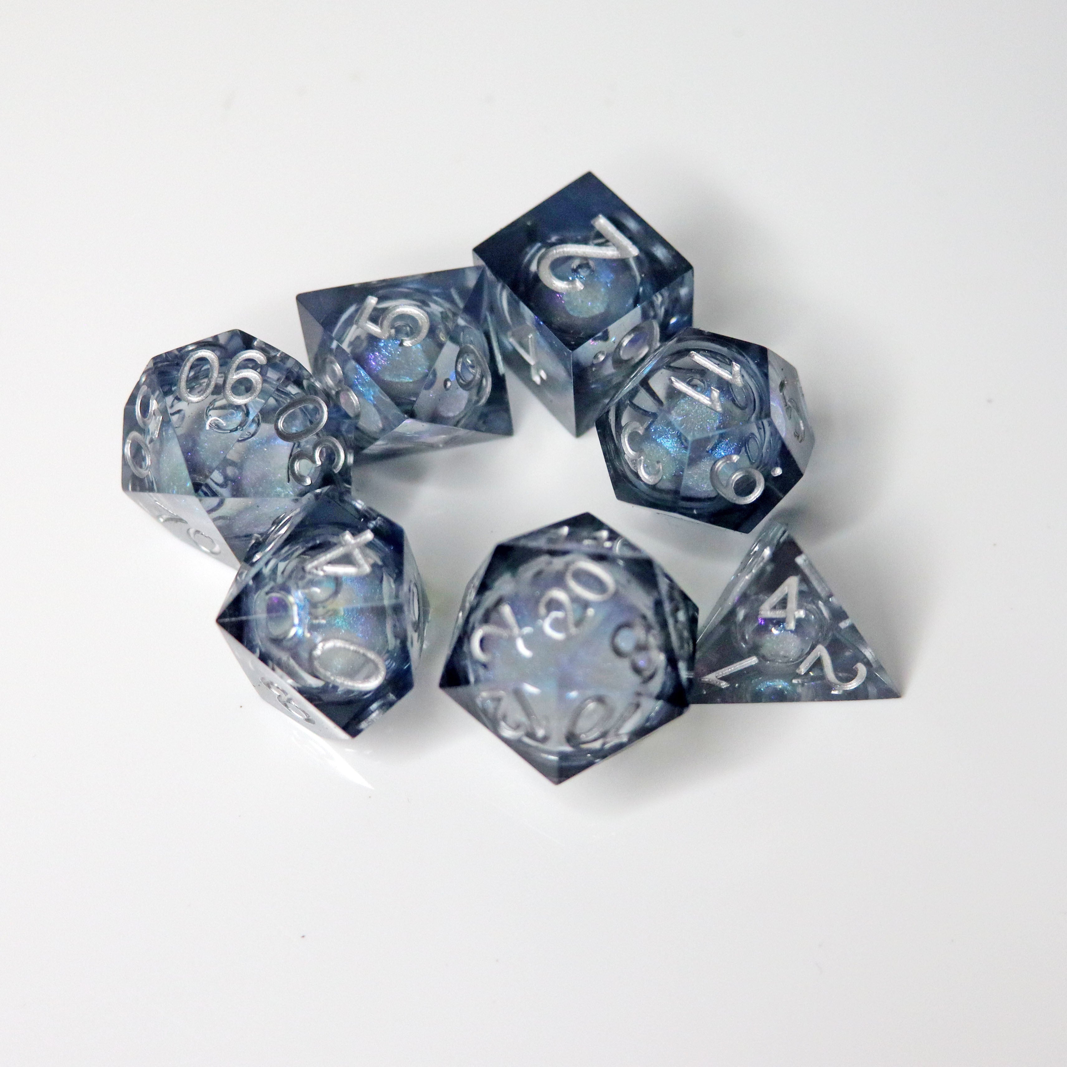 Rogue's Poison 7-Piece Liquid Core Dice Set