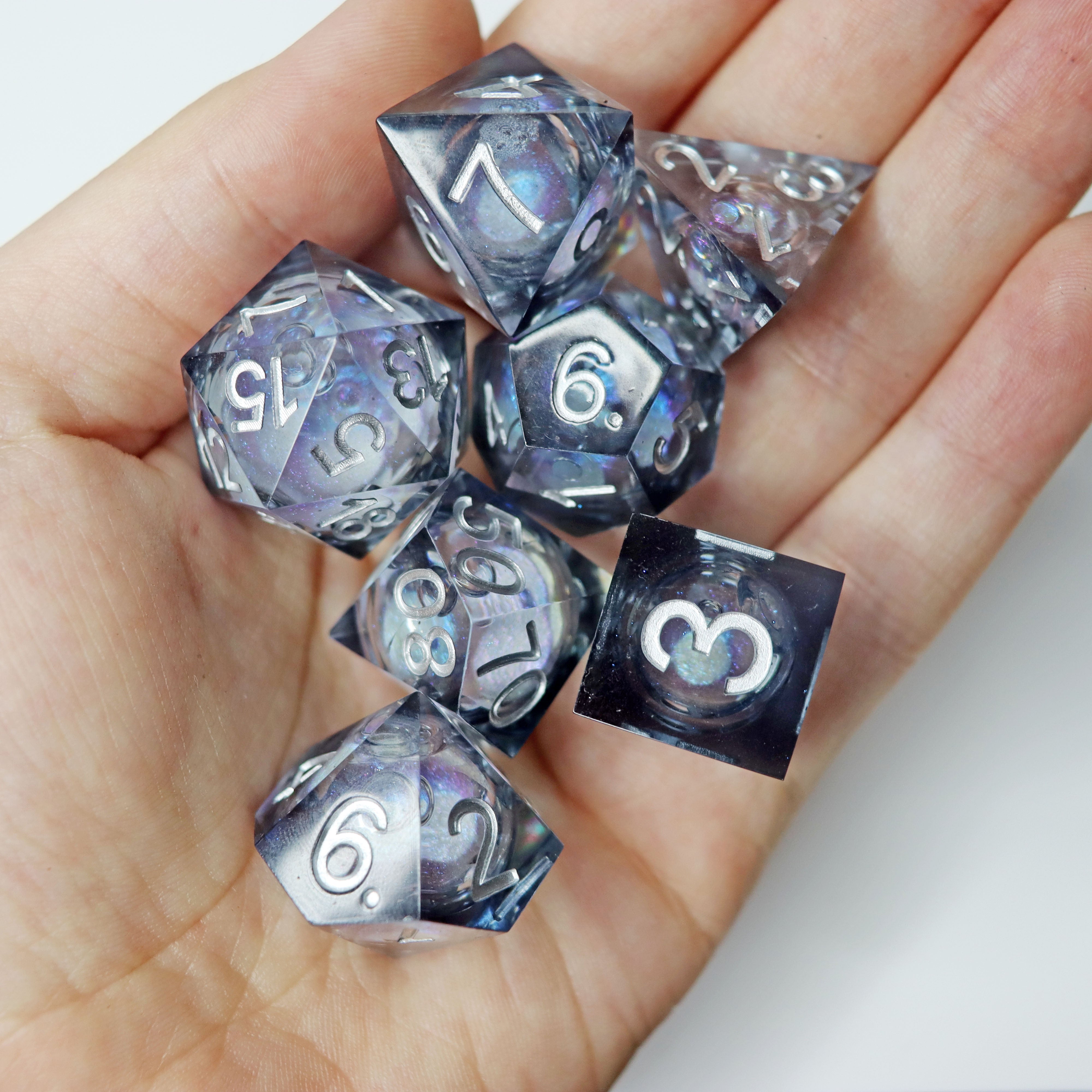 Rogue's Poison 7-Piece Liquid Core Dice Set