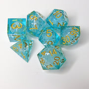 Fresh Water 7-Piece Liquid Core Dice Set