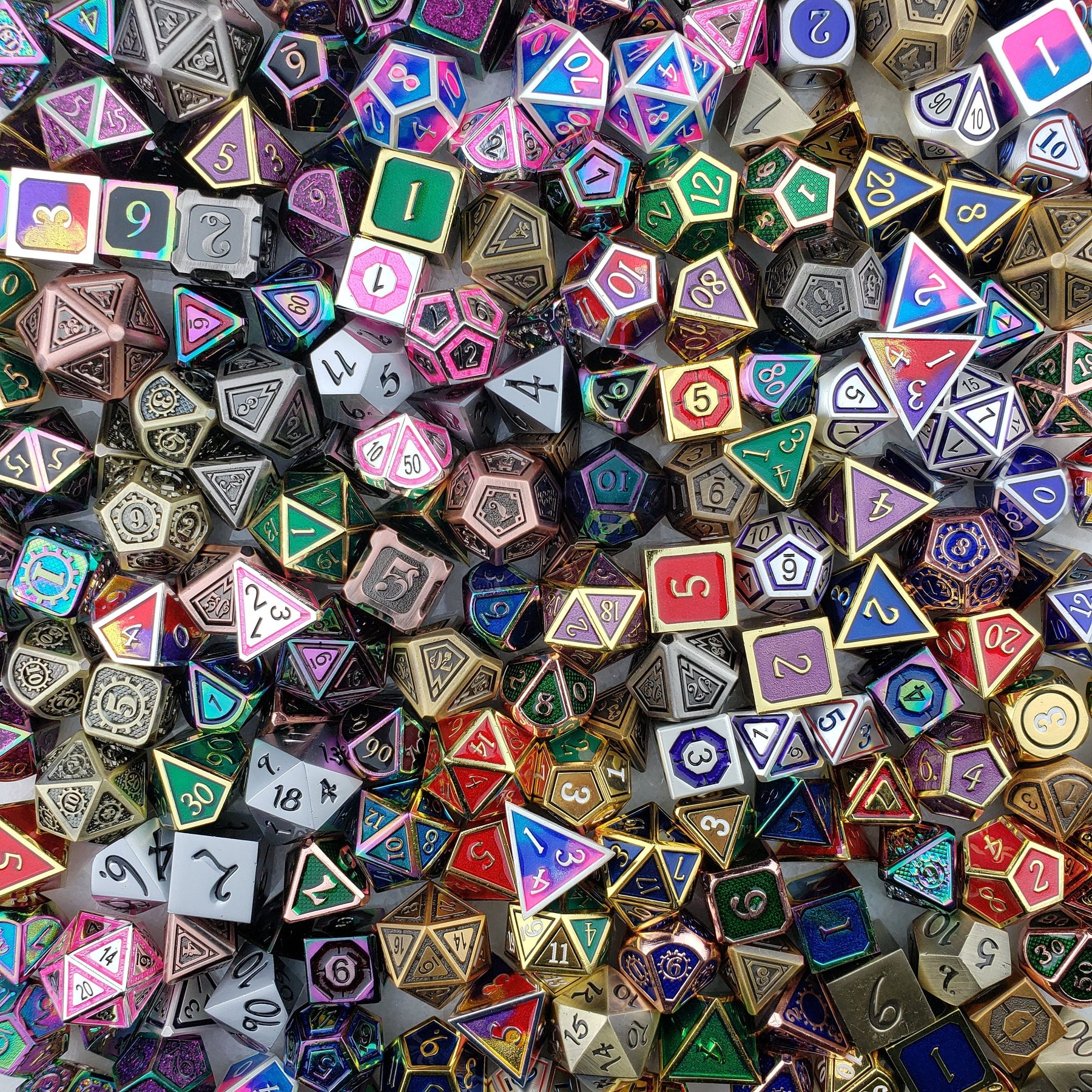 Mystery Metal Dice Set! RPG Dice | Polyhedral Dice Set | Dungeons & Dragons | DnD Dice | Random Dice