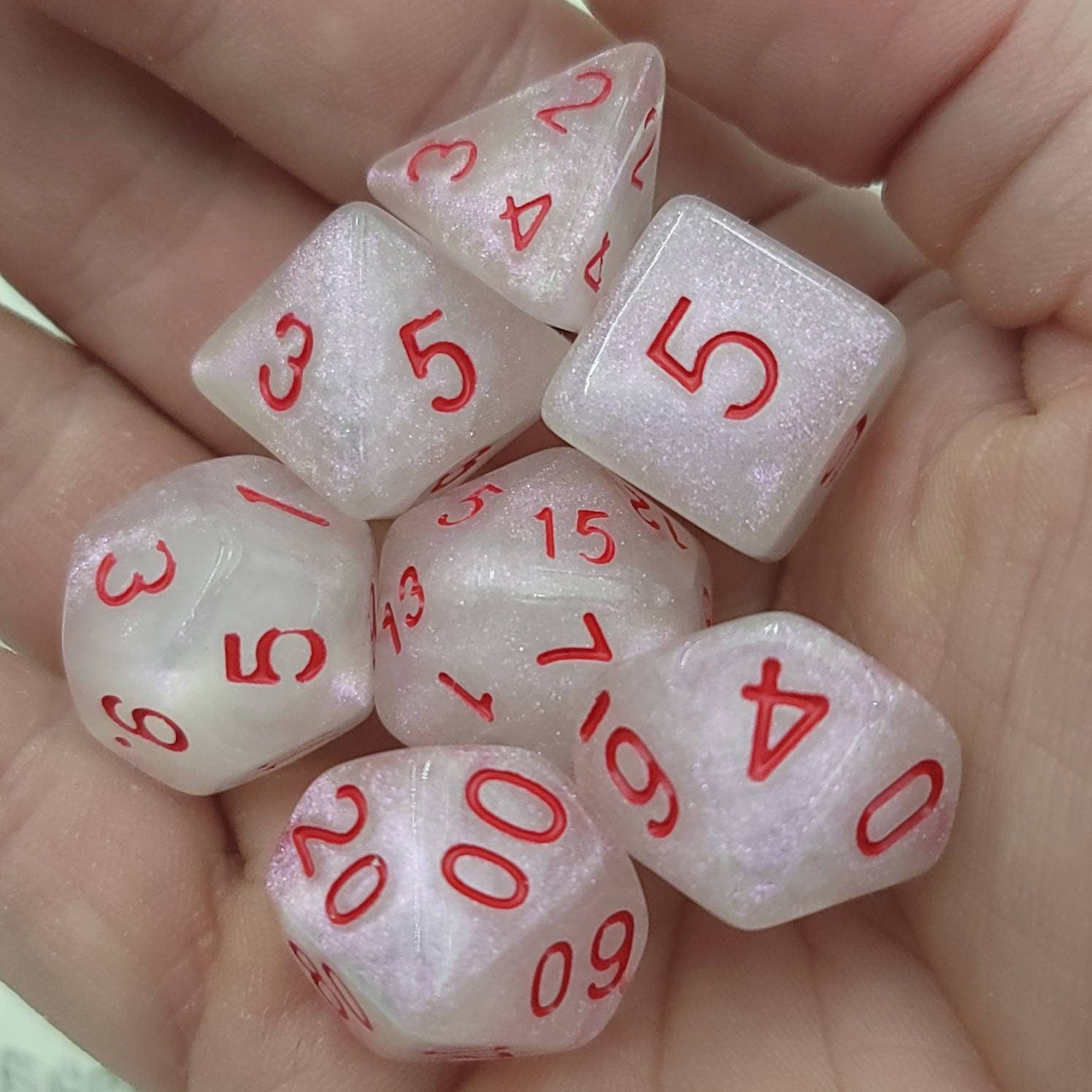 Fairy Dust | RPG Dice Set| RPG Dice | Polyhedral Dice Set | Dungeons and Dragons | DnD Dice Set | Gaming Dice Set