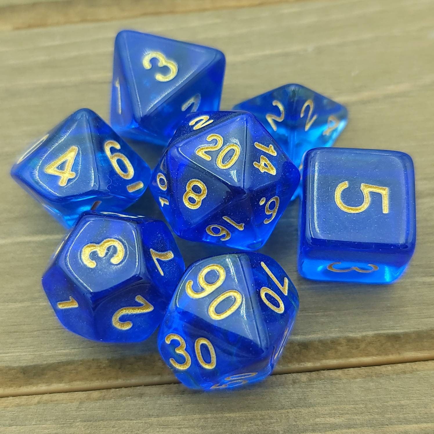 Wizards Sapphire | RPG Dice Set| RPG Dice | Polyhedral Dice Set | Dungeons and Dragons | DnD Dice Set | Gaming Dice Set