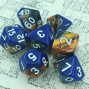 Azure Treasure | RPG Dice Set| RPG Dice | Polyhedral Dice Set | Dungeons and Dragons | DnD Dice Set | Gaming Dice Set