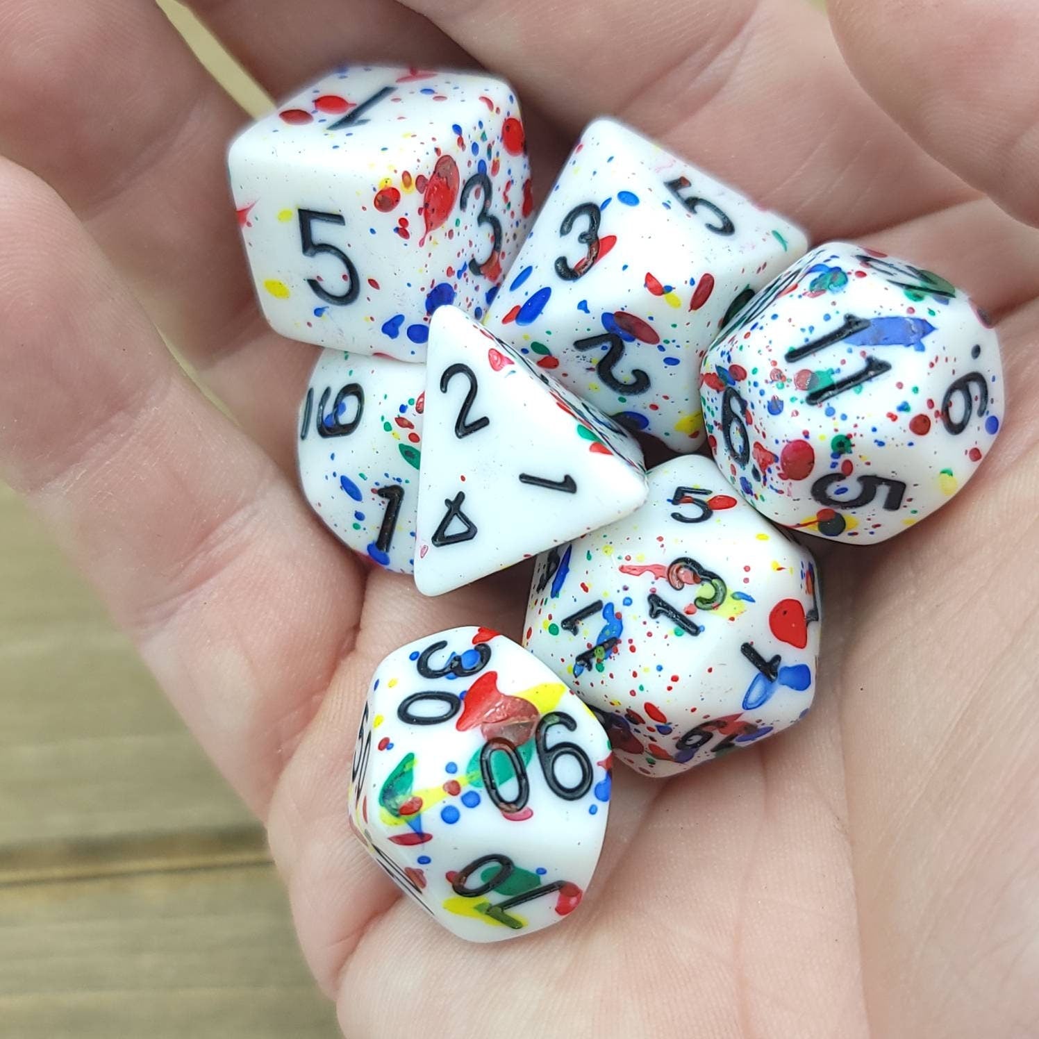 Jesters Blood | RPG Dice Set| RPG Dice | Polyhedral Dice Set | Dungeons and Dragons | DnD Dice Set | Gaming Dice Set