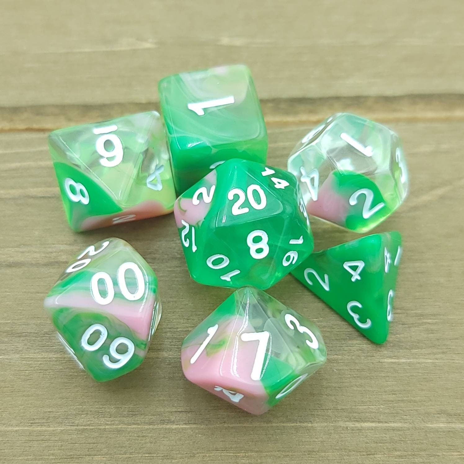 Watermelon Crush | RPG Dice Set| RPG Dice | Polyhedral Dice Set | Dungeons and Dragons | DnD Dice Set | Gaming Dice Set