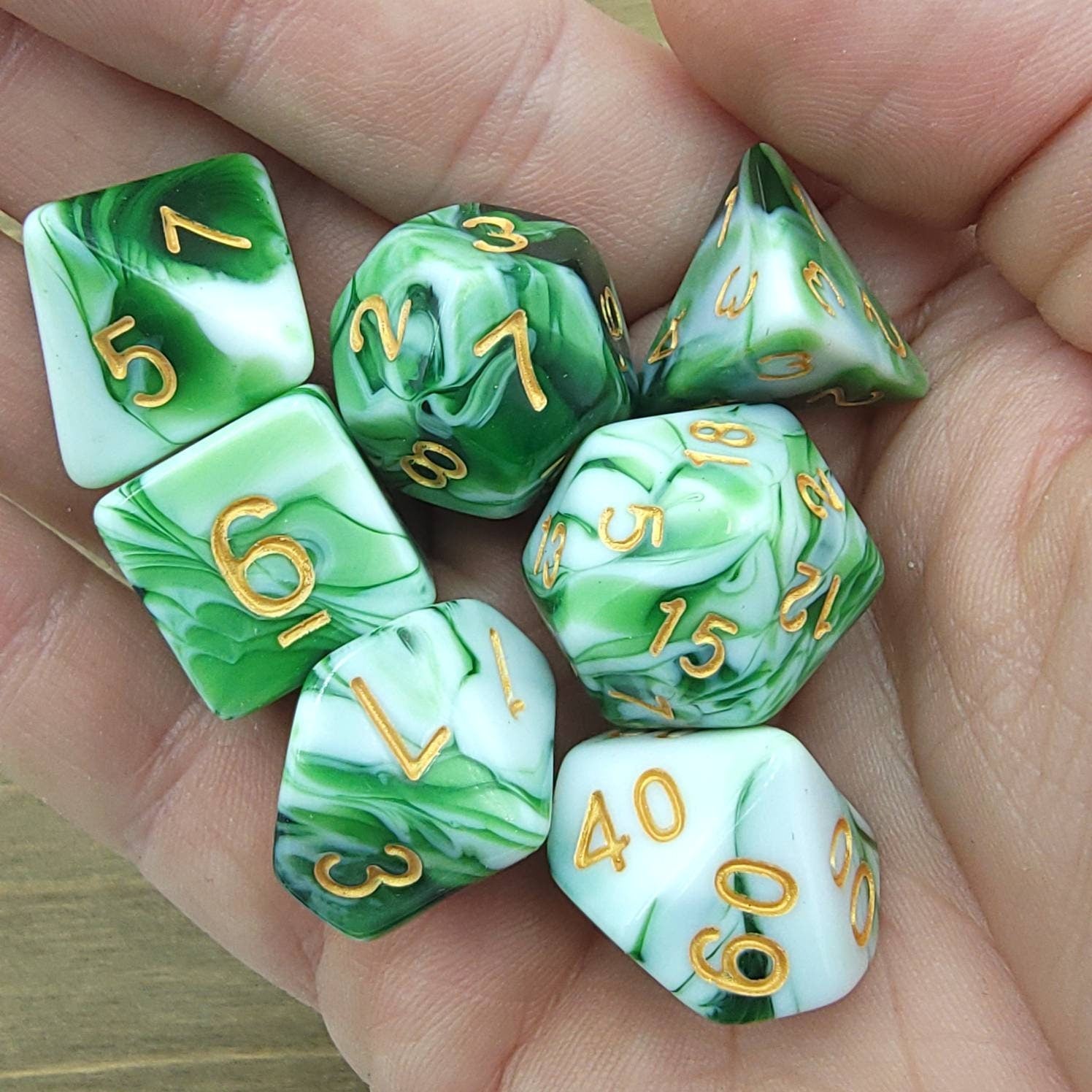 Apple Swirl | RPG Dice Set| RPG Dice | Polyhedral Dice Set | Dungeons and Dragons | DnD Dice Set | Gaming Dice Set